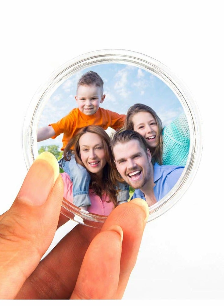 Excefore 2.4 inch Button Badge Clear Button Pin Badges Kit, for DIY Crafts and Children's Paper Craft Activities and More 30Pcs - Image 4