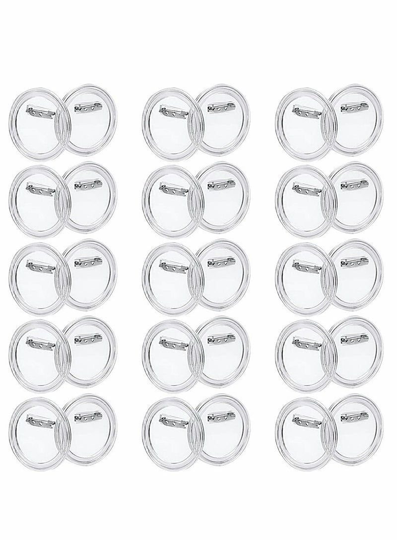 Excefore 2.4 inch Button Badge Clear Button Pin Badges Kit, for DIY Crafts and Children's Paper Craft Activities and More 30Pcs - Image 1