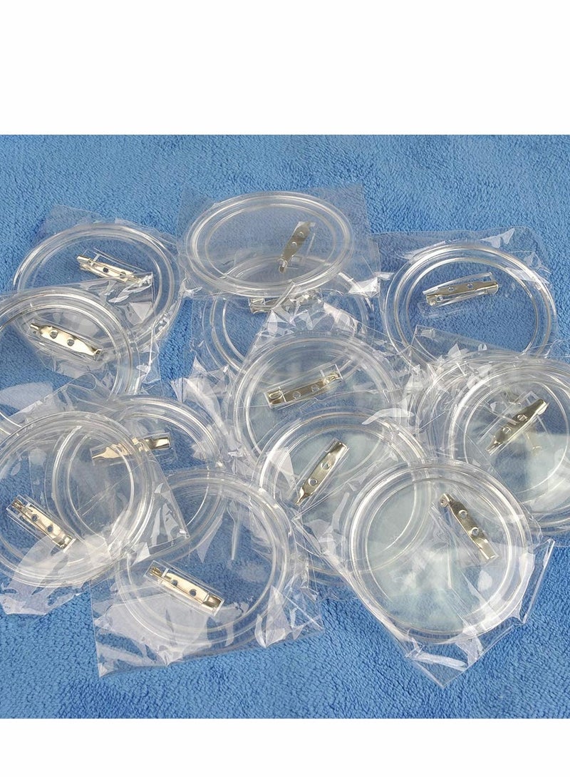 Excefore 2.4 inch Button Badge Clear Button Pin Badges Kit, for DIY Crafts and Children's Paper Craft Activities and More 30Pcs - Image 2