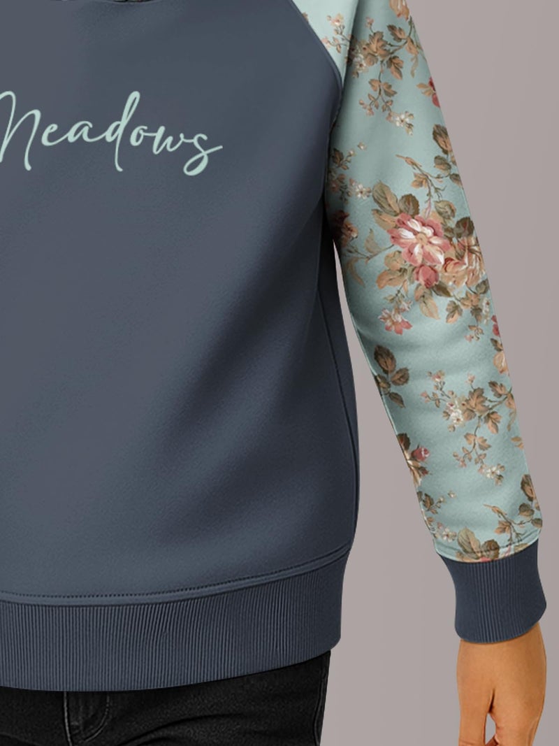 HELLCAT Trendy Cotton Blend Hoodie Sweatshirt for Girls - Pack of 1_Dark Grey_11-12Years - Image 4