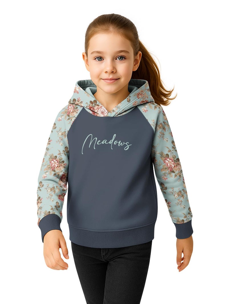 HELLCAT Trendy Cotton Blend Hoodie Sweatshirt for Girls - Pack of 1_Dark Grey_11-12Years - Image 1