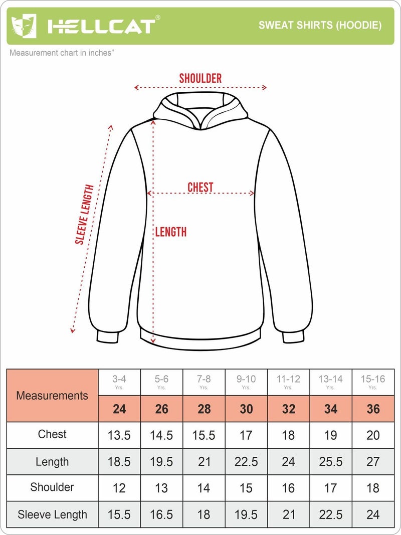 HELLCAT Trendy Cotton Blend Hoodie Sweatshirt for Girls - Pack of 1_Dark Grey_11-12Years - Image 5
