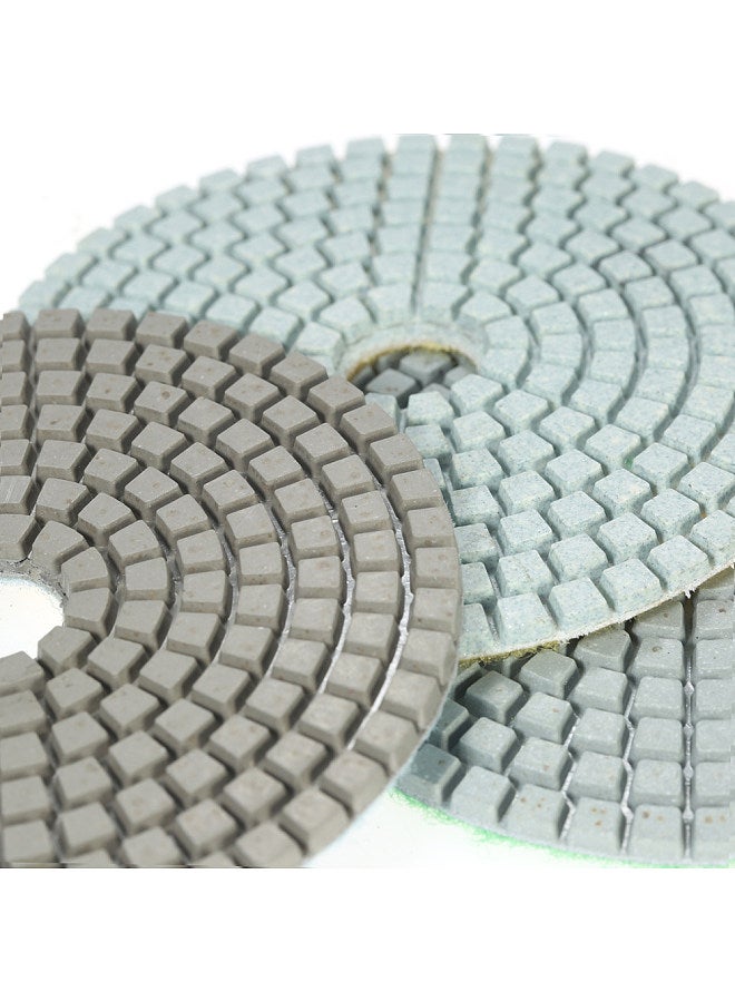 11pcs 4-inch Diamond Wet Polishing Pads Grinding Disc + 1pc Backing Pad for Granite Marble Stone Ceramic Tile Concrete  - Image 5