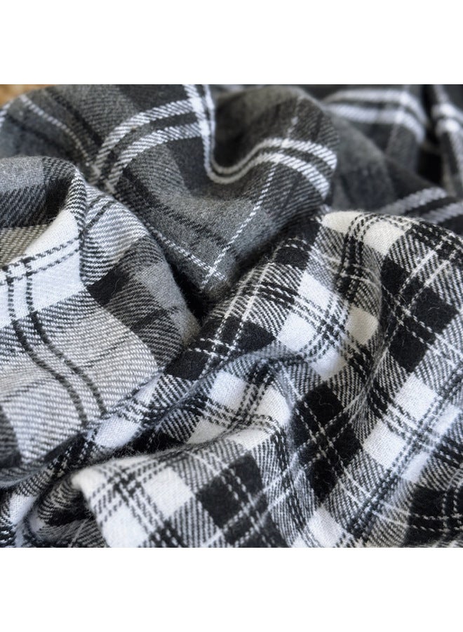 PLAID Pants Women Autumn Winter New Loose Drape Straight Leg Pants Retro Lazy Style Wide Leg Pants - Image 4