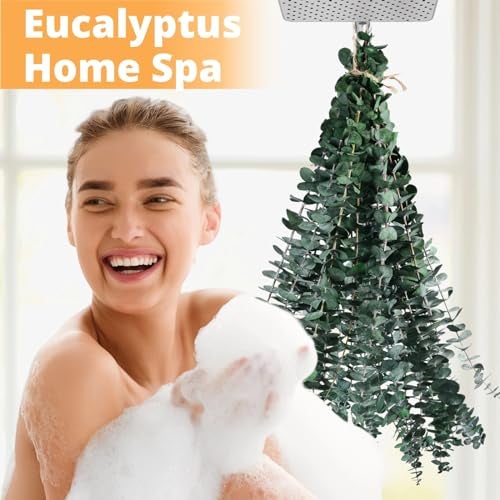 Koceko 12 Pcs Dried Eucalyptus for Shower Hanging - 17'' Real Large Preserved Eucalyptus Stems Green Home Decor, 100% Made from Fresh Eucalyptus Leaves, Bathroom Shower Decor, Wedding, DIY - Image 3