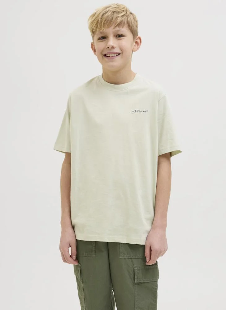 جاك وجونز جونيور Kids Logo Crew Neck T-Shirt