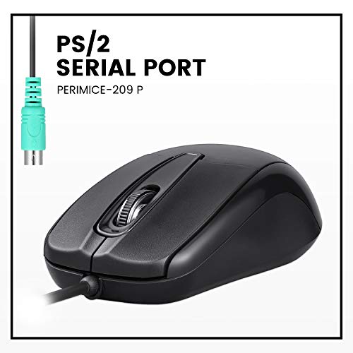 Perixx Perimice209 P Wired PS2 Mouse with 1000 DPI Resolution Black 10442 - Image 3