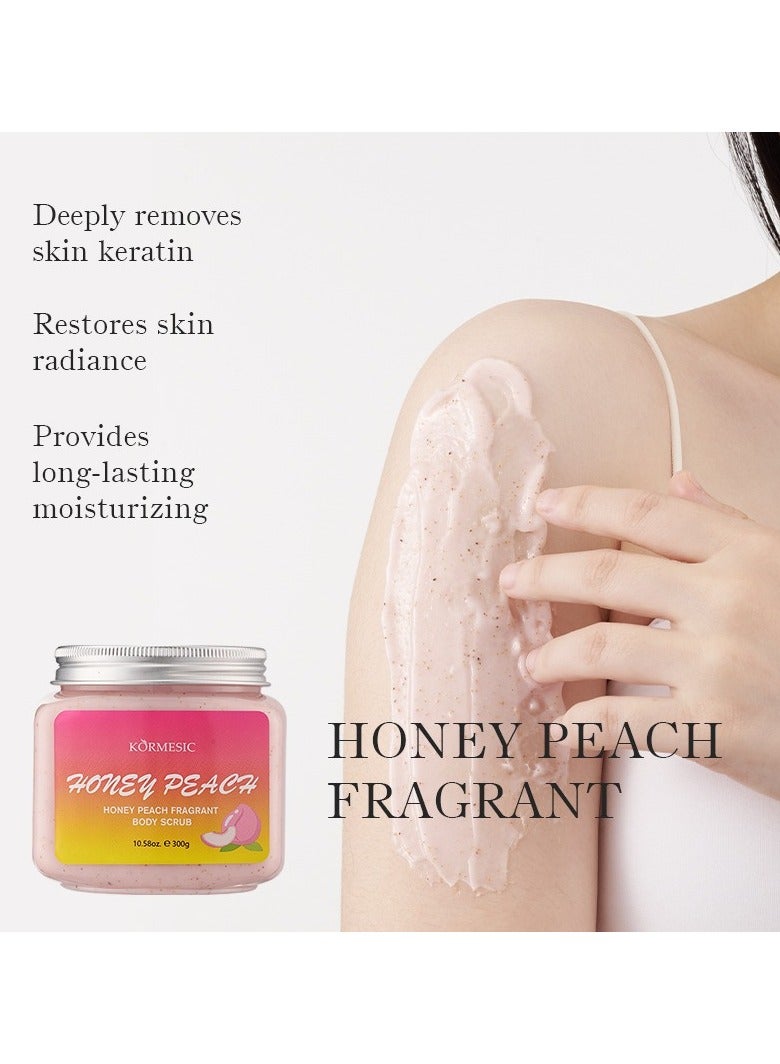 Kormesic Peach Body Scrub - Gentle Exfoliation & Skin Nourishment - Image 3