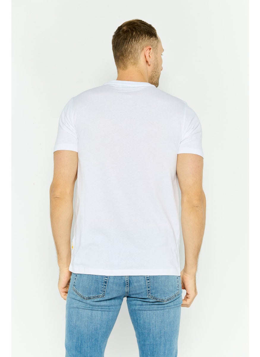Gazzarrini Men Crew Neck Short Sleeve Graphic T Shirt, White Combo  - Image 4
