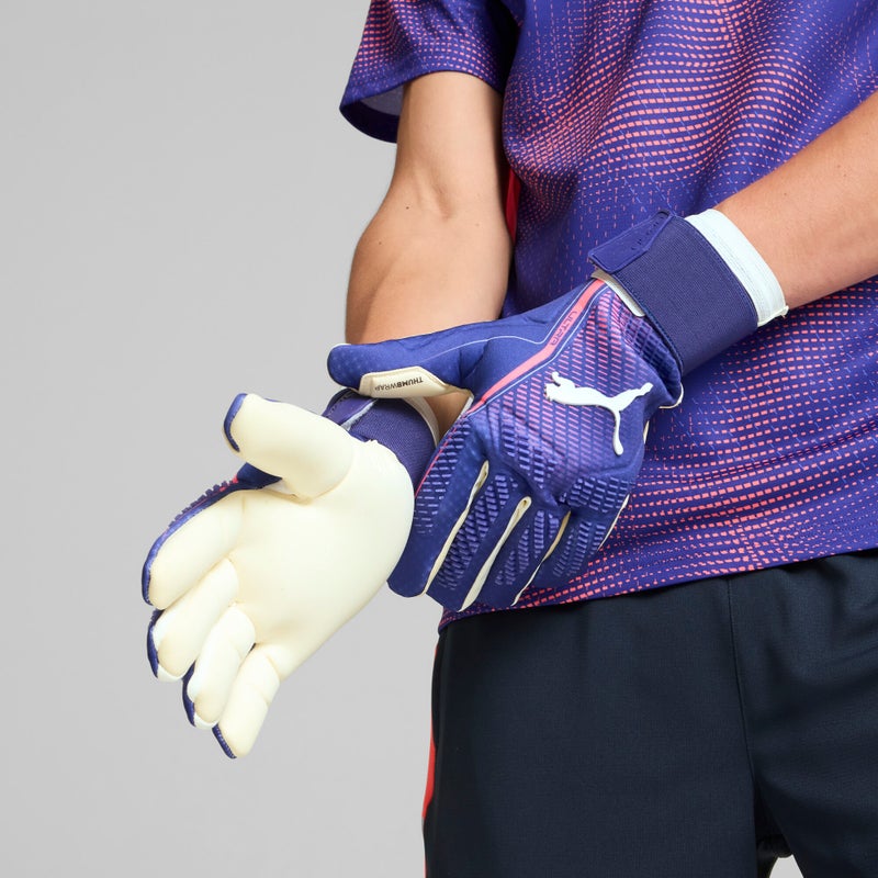 PUMA ULTRA ULTIMATE Blue Hybrid Goalkeeper Gloves - Image 3