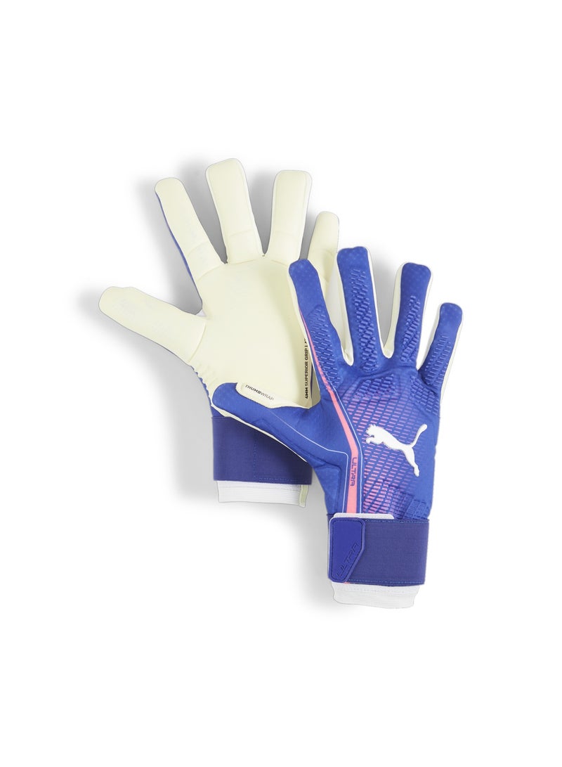 PUMA ULTRA ULTIMATE Blue Hybrid Goalkeeper Gloves - Image 1