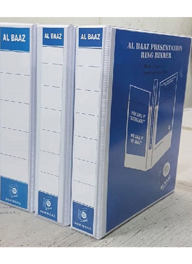 AL BAAZ - Ring Binder 4-ring 87mm Al Baaz AB-409 White - Image 1