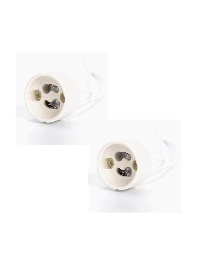 melfi Gu10 Ceramic Socket Lamp Holder Ensures Quality And Durability For Led And Halogen Bulbs - Image 1