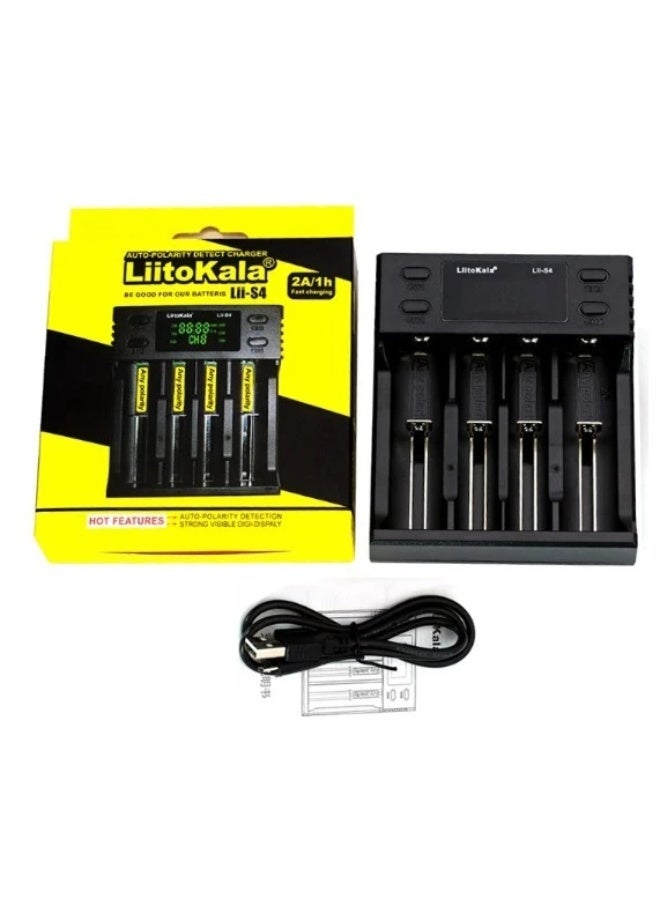 ليتوكالا شاحن بطارية عالمي LiitoKala Lii-S4 بشاشة LCD و4 فتحات - Image 3