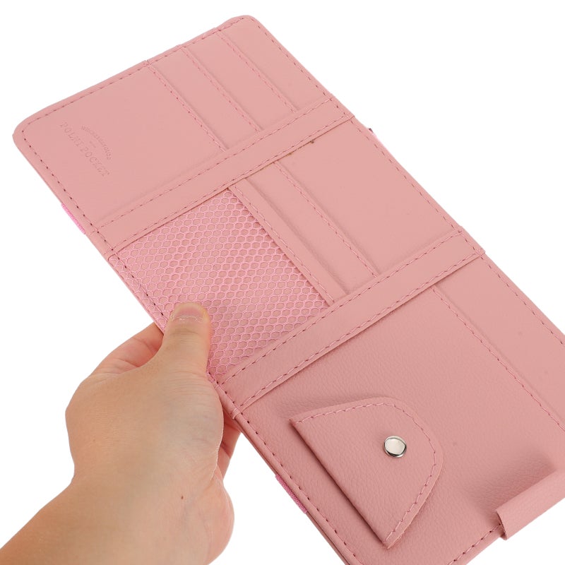 Visor Organizer Multi-Pocket Visor Storage Pouch Card Sleeves with Zipper Sunglasses Holder Auto Interior Accessories for Vehicle Truck SUV - Image 2