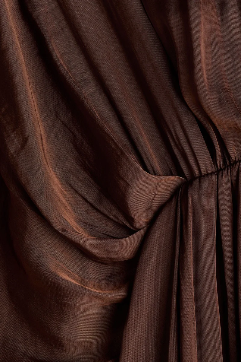 H&M  Scarf-collar satin dress for Women | Best Price UAE