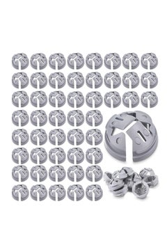 SYOSI Cable Connector Electrical Boxes, 100Unit 24mm Push in Wire Connectors, Conduits & Fittings Connector Junction Box Connector, Non-Metallic Push-Fit Bulk Connectors Gray, for Fits Knockout Hole  - Image 1