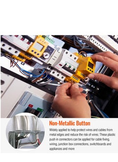 SYOSI Cable Connector Electrical Boxes, 100Unit 24mm Push in Wire Connectors, Conduits & Fittings Connector Junction Box Connector, Non-Metallic Push-Fit Bulk Connectors Gray, for Fits Knockout Hole  - Image 4