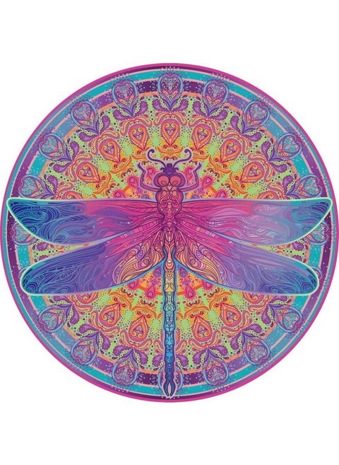 Puzzle Zentangle Dragonfly 1000 Pieces Vivid Dragonfly Round Mandala Puzzle Color Challenge Jigsaw Puzzles