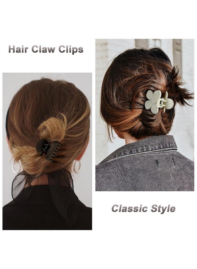 QUILBOOL Flower Hair Clips 8PCS Hair Claw Clips For Women Double Row Thick Hair Matte Large Claw Clips Hair Jaw Clips Cute Big Dasiy Hair Clips Non Slip, Hair Accessories For Women Girls - Multi. - Image 2