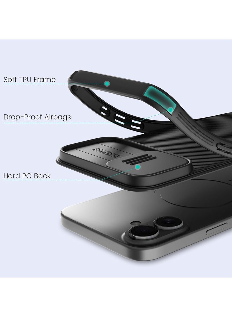 Nillkin Case Cover CamShield Pro  Case With Slide Camera For Iphone 16   (Black) - Image 3