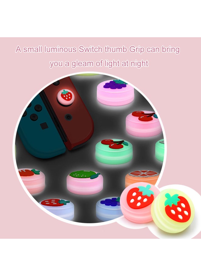 Nintendo Switch Rocker Button Cap Jelly Luminous Cap Switch Handle 3D Protective Cap-Product Color:Ice Sugar Orange (Orange)