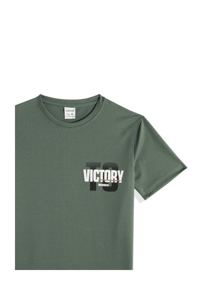 CAVIO Boys Victory Graphic T-Shirt and Shorts Set - Image 4