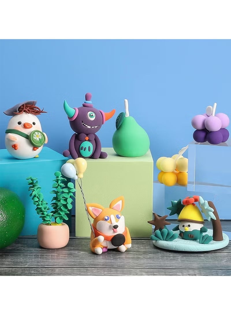 بيبي لاند لعبة تفاعلية من 12 لون من البلاستيسين لتعليم الاطفال، صلصال خفيف للغاية يجف بالهواء ومتعدد الالوان - Image 2