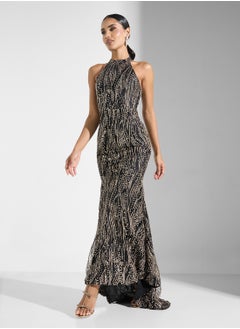 Ella Limited Edition Halter Neck Shimmer Dress  - Image 1