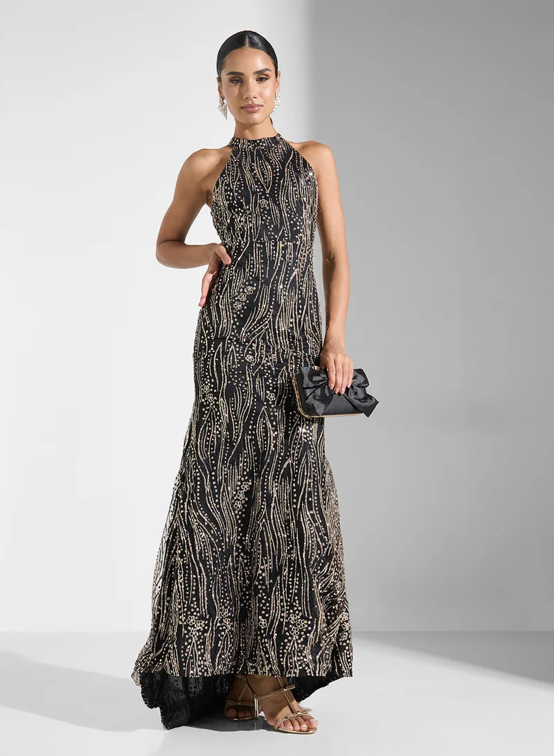 Ella Limited Edition Halter Neck Gown Dress