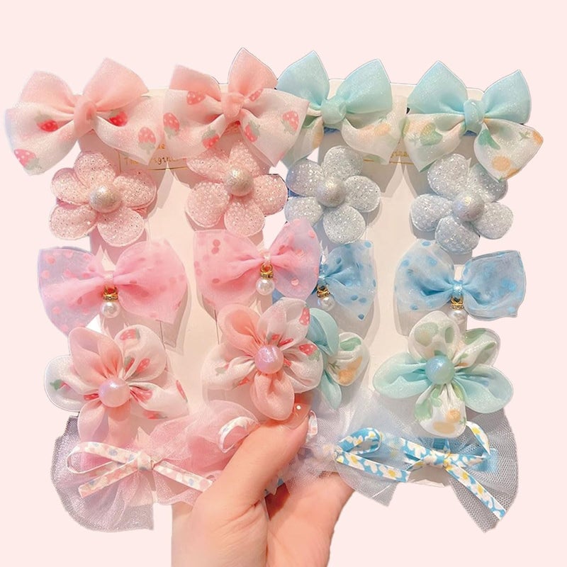 Ewandastore 50 Pcs Baby Girls Hair ClipsChildrens Bow Hair ClipsBaby Flower ClipGirls Hairpins Barrettes Hair Accessories - Image 2