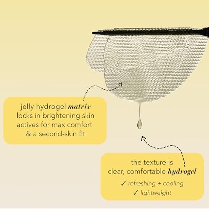 Saturday Skin Yuzu Vitamin C Hydrogel Mask, Cool Soothing Texture, Deep Hydration,Daily & Overnight Mask Suitable for All Skin Types, Korean Skincare, 4EA - Image 3