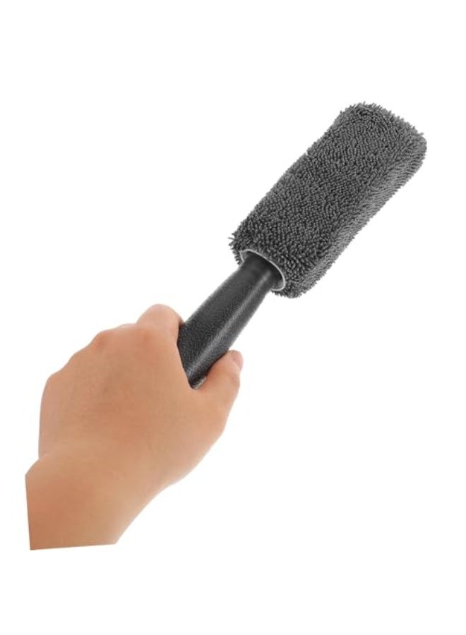 Generic 2 Pcs Tire Brush Cleaning Brush, Rim Cleaner Auto Bristle Car Detailing Brushes, Scrub for Tires Wash Wheel Exterior Motorcycle Rims Braided Cloth  - Image 3