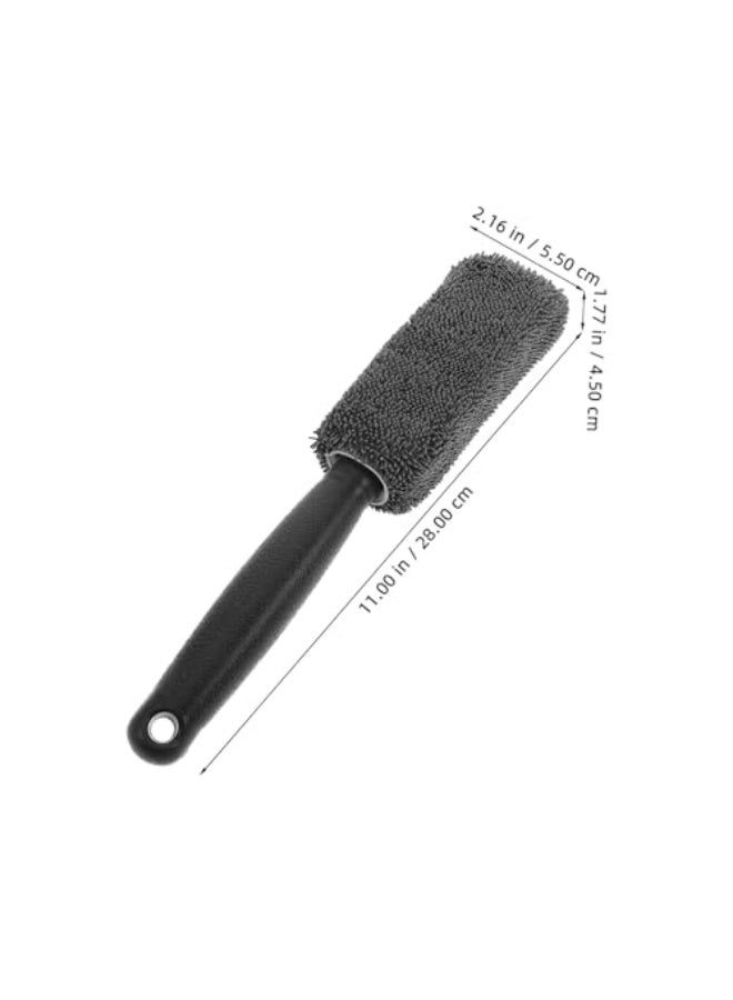 Generic 2 Pcs Tire Brush Cleaning Brush, Rim Cleaner Auto Bristle Car Detailing Brushes, Scrub for Tires Wash Wheel Exterior Motorcycle Rims Braided Cloth  - Image 2