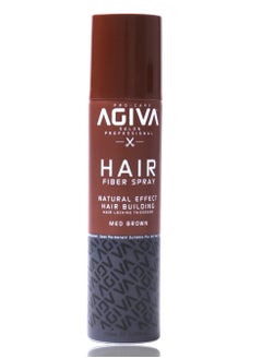 Agiva Hair Fiber Spray Natural Effect Hair Building Med Brown150Ml 