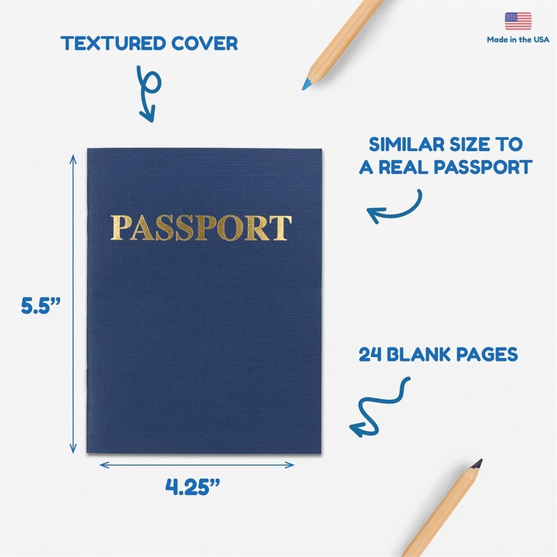 Hygloss Products Blank Passport Book - Fun Pretend Activity for Kids - Pack of 12 - Image 5