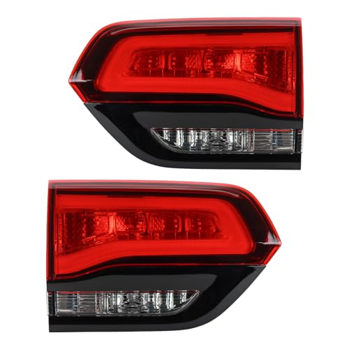 TRQ Rear Tail Lights Set Compatible with 2014-2021 Jeep Grand Cherokee CH2802106 CH2803106 - Image 2