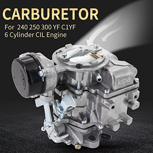 KIPA Carburetor For Carter YF Type, Fits for Ford 240 250 300 YF C1YF 6 Cylinder CIL Engine 1975-1982 D5TZ9510AG Replace # RSC-300A 6307S 6054 6055 6-736 6056 6057 6058 6059 - Image 3