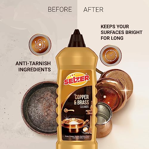 Selzer Copper, Bronze & Brass Cleaner | zero Abrasives, zero Scratches | Non-Toxic, Plant Based | Suitable for Drinkware, Cookware, Idols & Diyas | Co- Created with P-TAL - Image 4