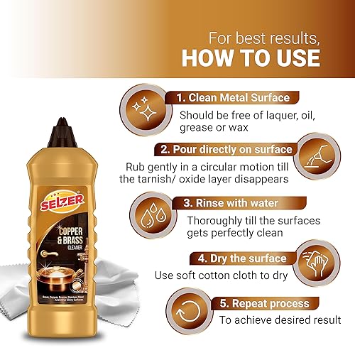Selzer Copper, Bronze & Brass Cleaner | zero Abrasives, zero Scratches | Non-Toxic, Plant Based | Suitable for Drinkware, Cookware, Idols & Diyas | Co- Created with P-TAL - Image 5