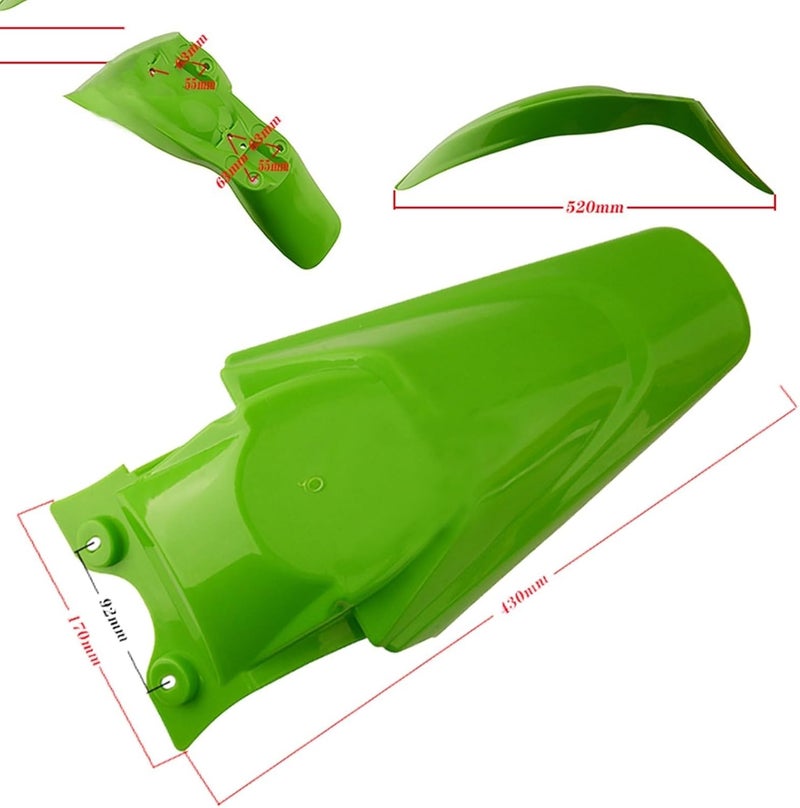 Wivplex Motorcycle Plastic Fender Fairing Kit - Red - Image 3