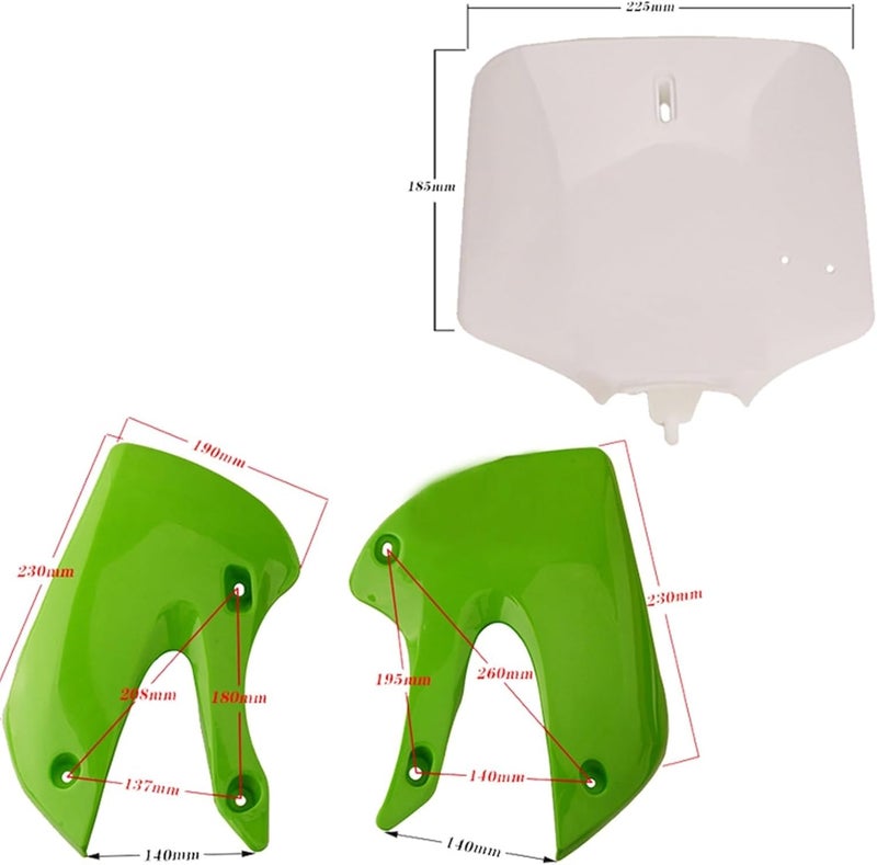 Wivplex Motorcycle Plastic Fender Fairing Kit - Red - Image 4