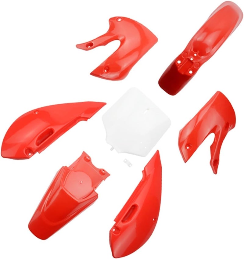 Wivplex Motorcycle Plastic Fender Fairing Kit - Red - Image 1