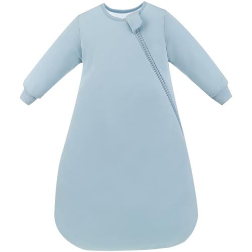 PurComfy Supersoft Long Sleeve Sleep Sack 10 TOG Premium Baby Sleeping Bag 2Way Zipper Sleep Sack with Sleeves 36 Month Slate - Image 1