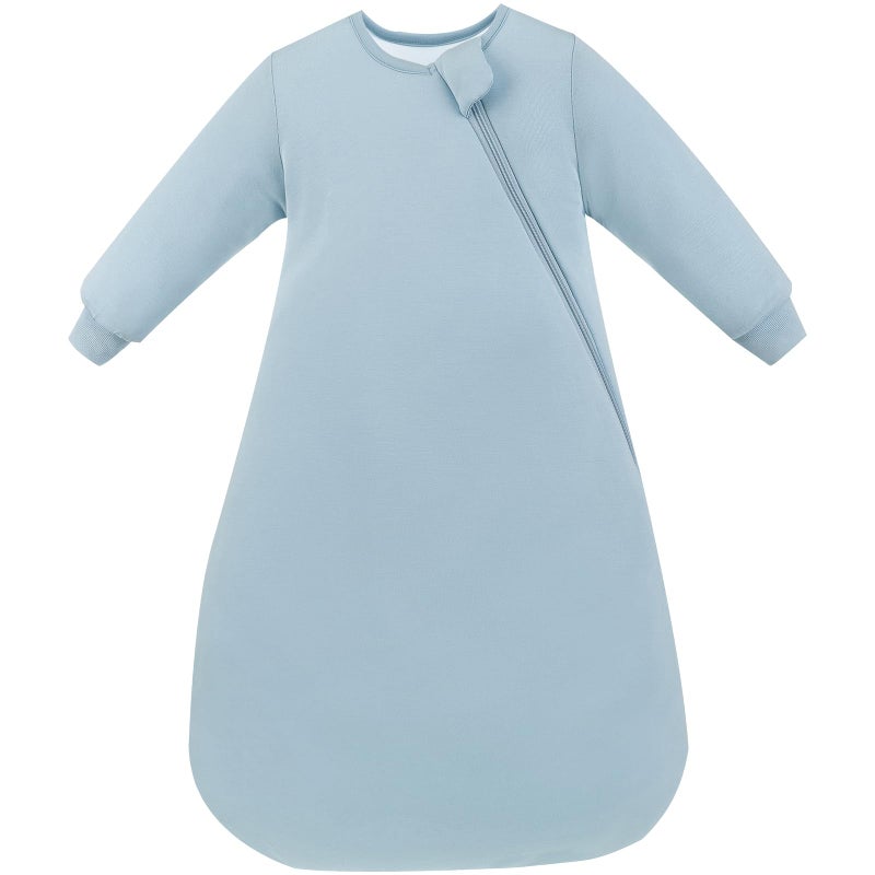 PurComfy Supersoft Long Sleeve Sleep Sack 10 TOG Premium Baby Sleeping Bag 2Way Zipper Sleep Sack with Sleeves 36 Month Slate - Image 2