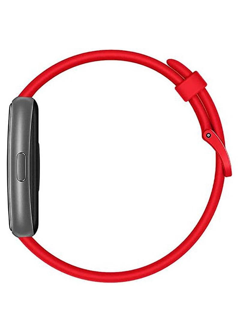 Generic Huawei Band 7 Sport Soft Silcon Replacement Strap - Red  - Image 3