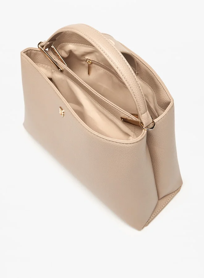 Flora Bella By Shoexpress Women Textured Tote Bag with Magnetic Closure and Double Handle
