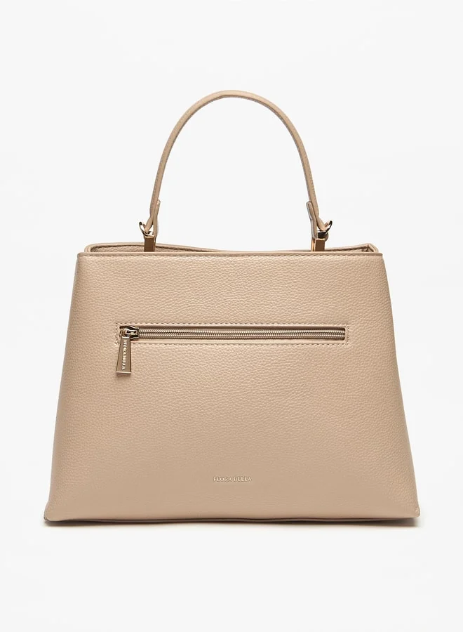 Flora Bella By Shoexpress Women Textured Tote Bag with Magnetic Closure and Double Handle