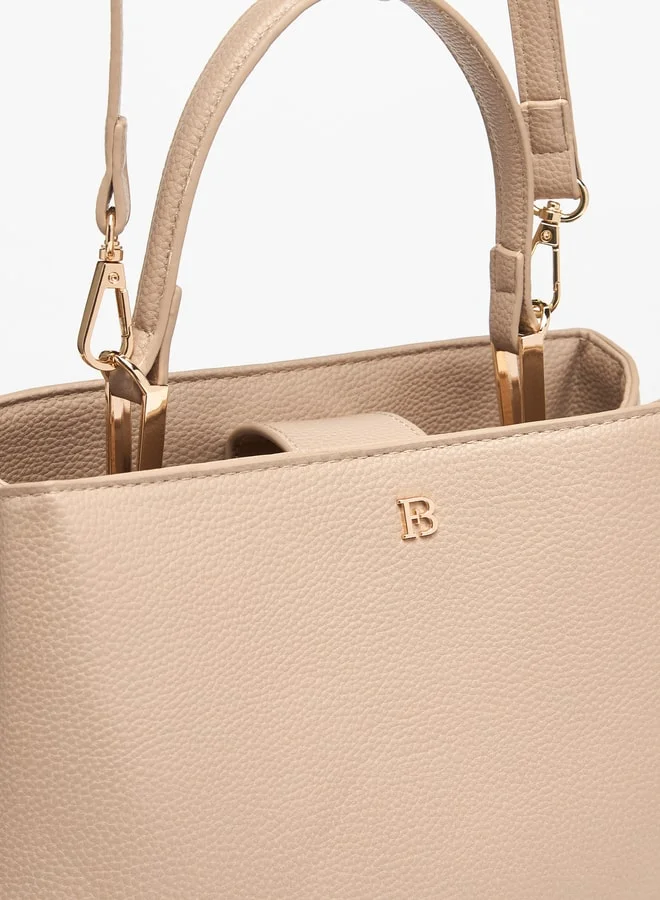 Flora Bella By Shoexpress Women Textured Tote Bag with Magnetic Closure and Double Handle