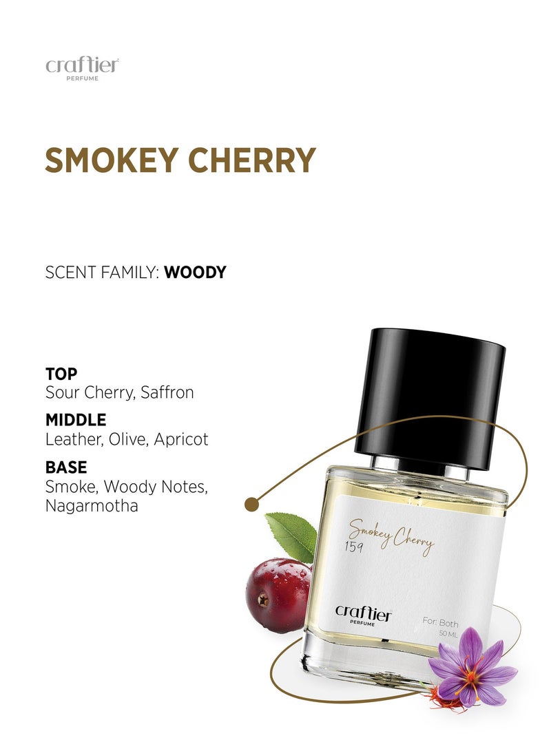 Craftier Perfume SMOKEY CHERRY - Inspired of-CHERRY S'MOKE, Eau De Parfum for Men & Women - 50ml, Long Lasting Woody Fragrance Upto 16 Hrs, Travel Size Unisex Perfume - Image 3